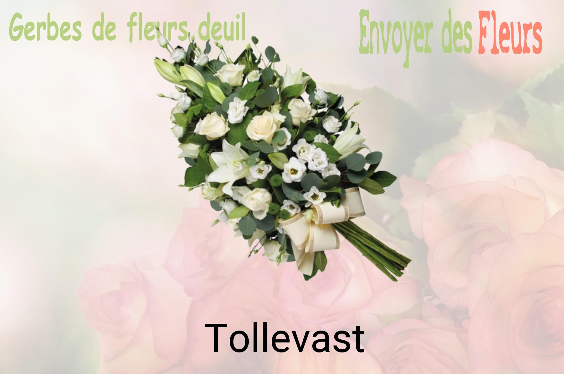 Gerbe de fleurs de deuil livrée à Tollevast
